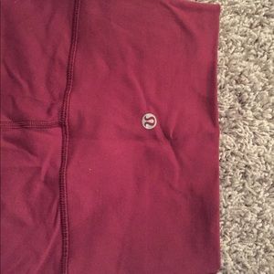 Lululemon high waisted maroon yoga leggings